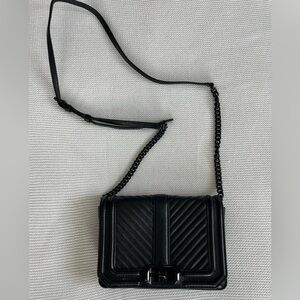 Rebecca Minkoff black small love leather crossbody bag!